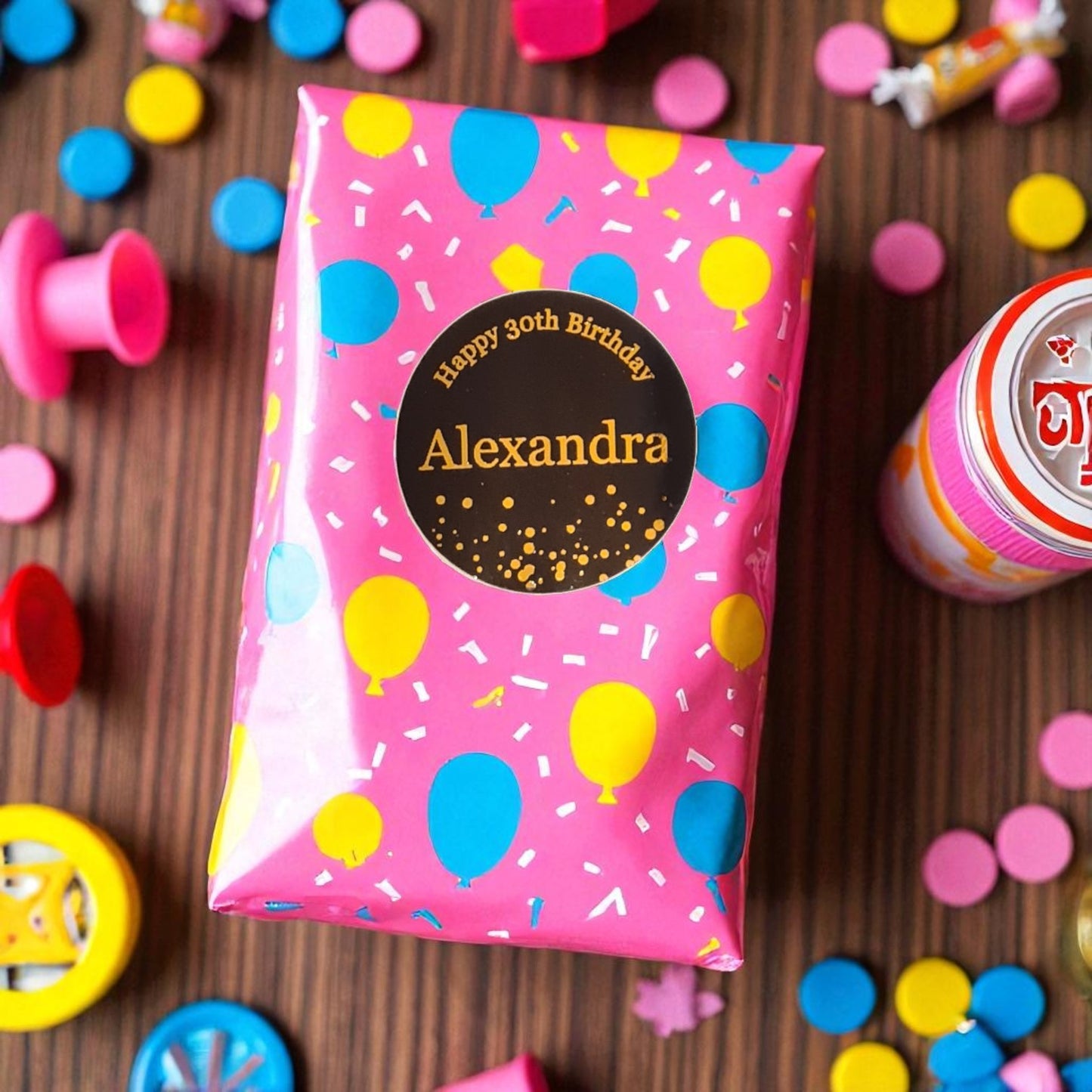 Glossy Foiled Birthday Stickers