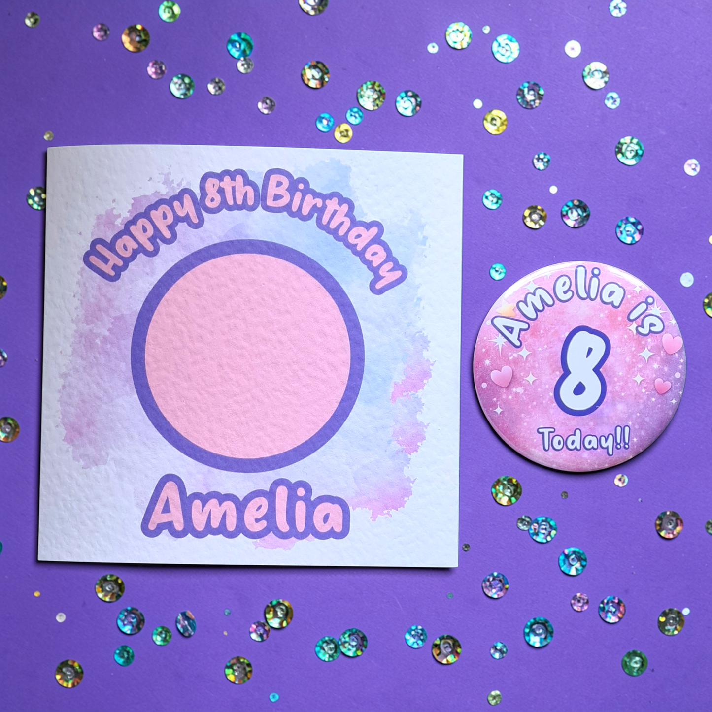 Birthday Card & Matching Badge