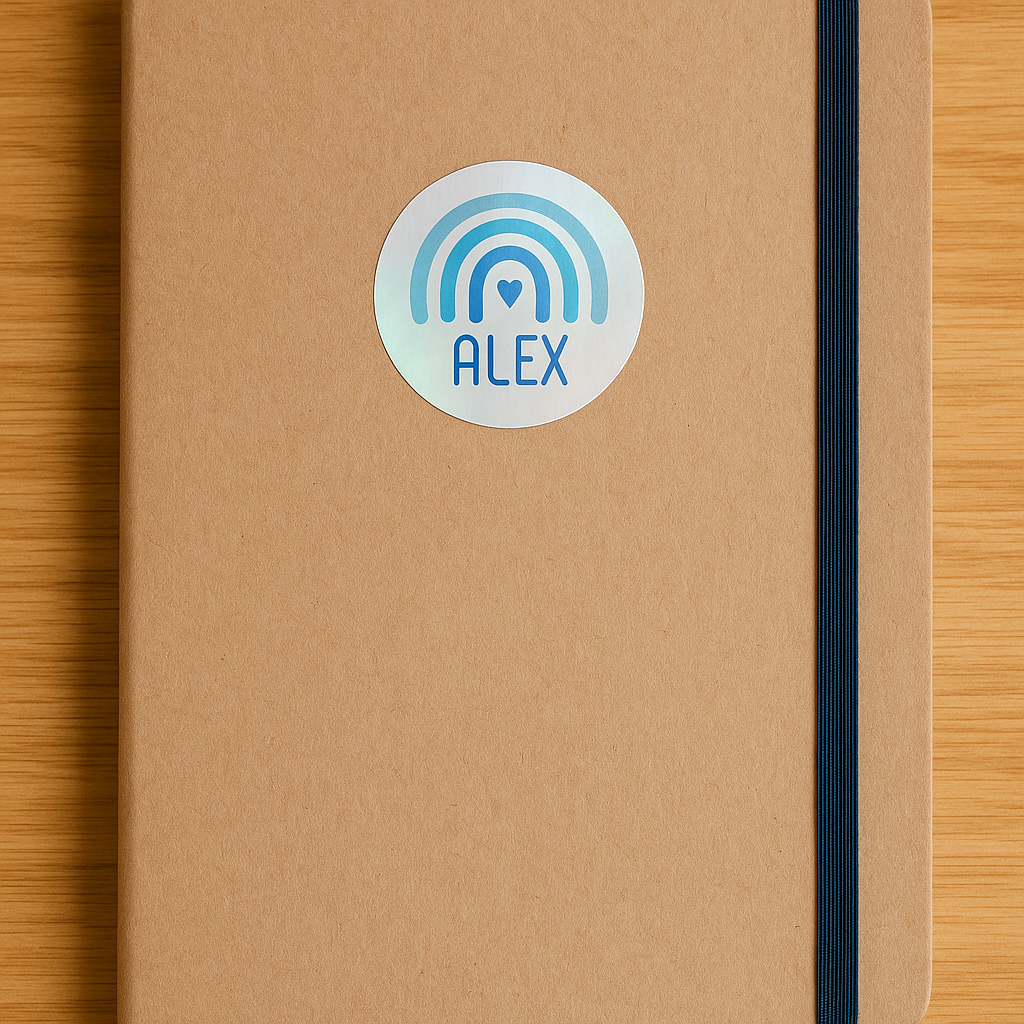 Holographic Vinyl Name Stickers