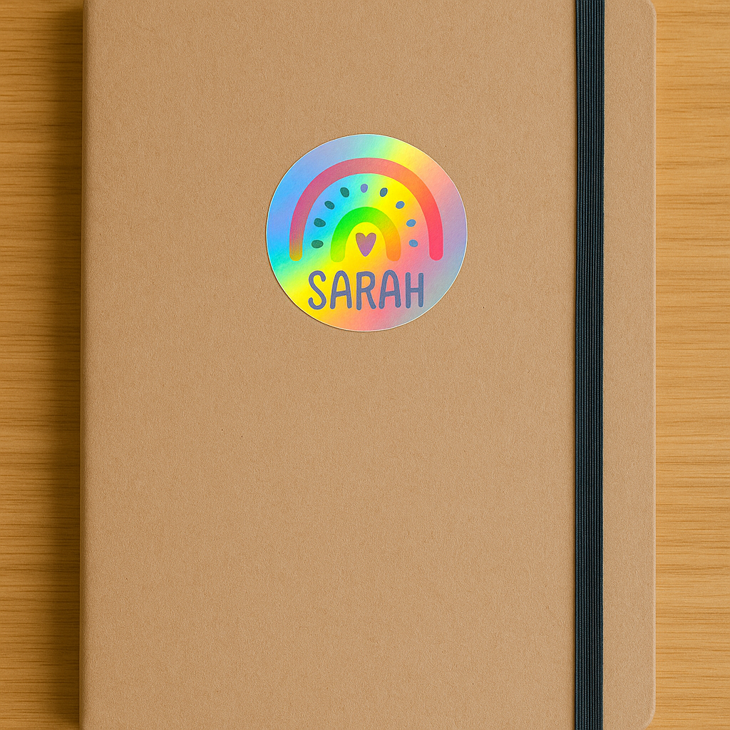 Holographic Vinyl Name Stickers