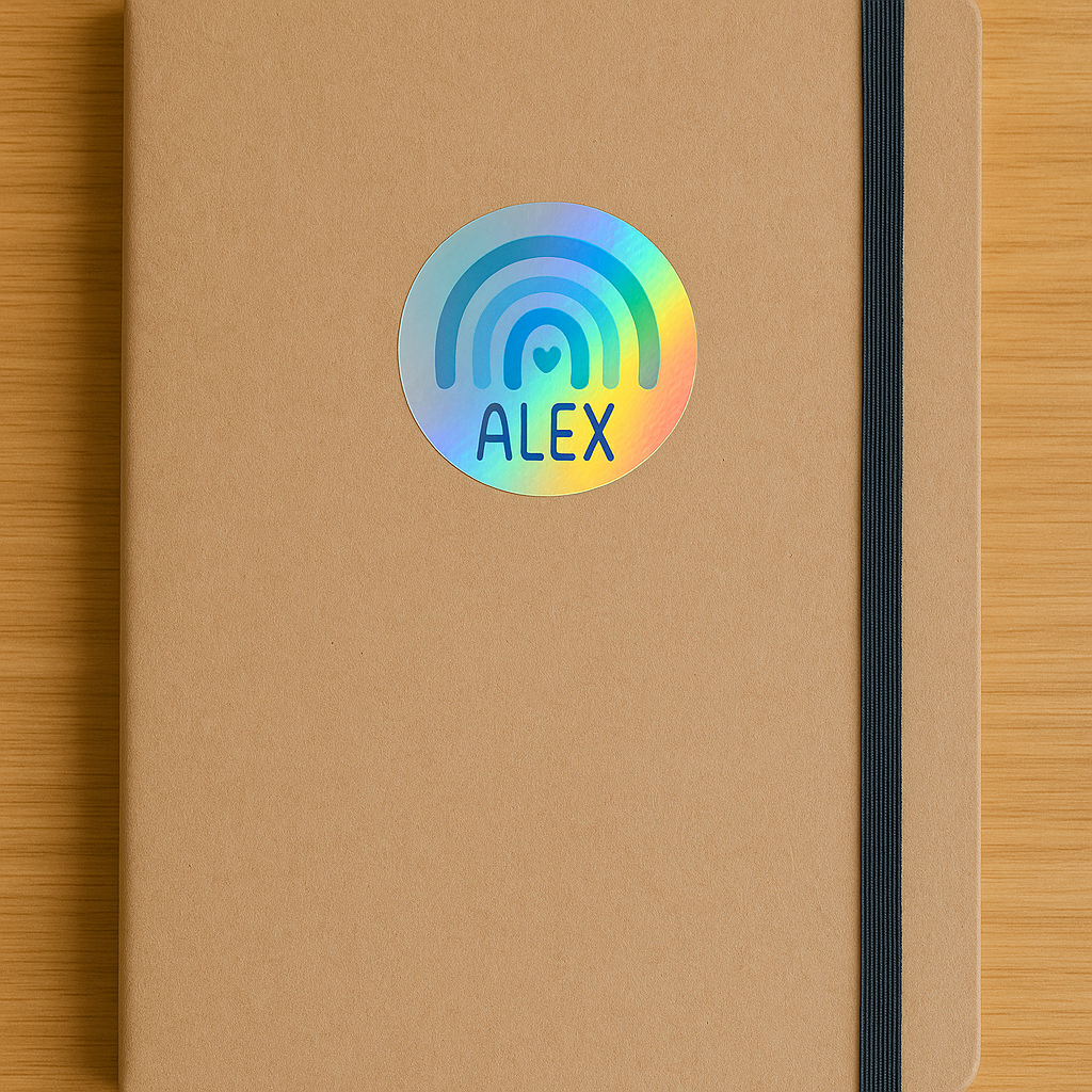 Holographic Vinyl Name Stickers