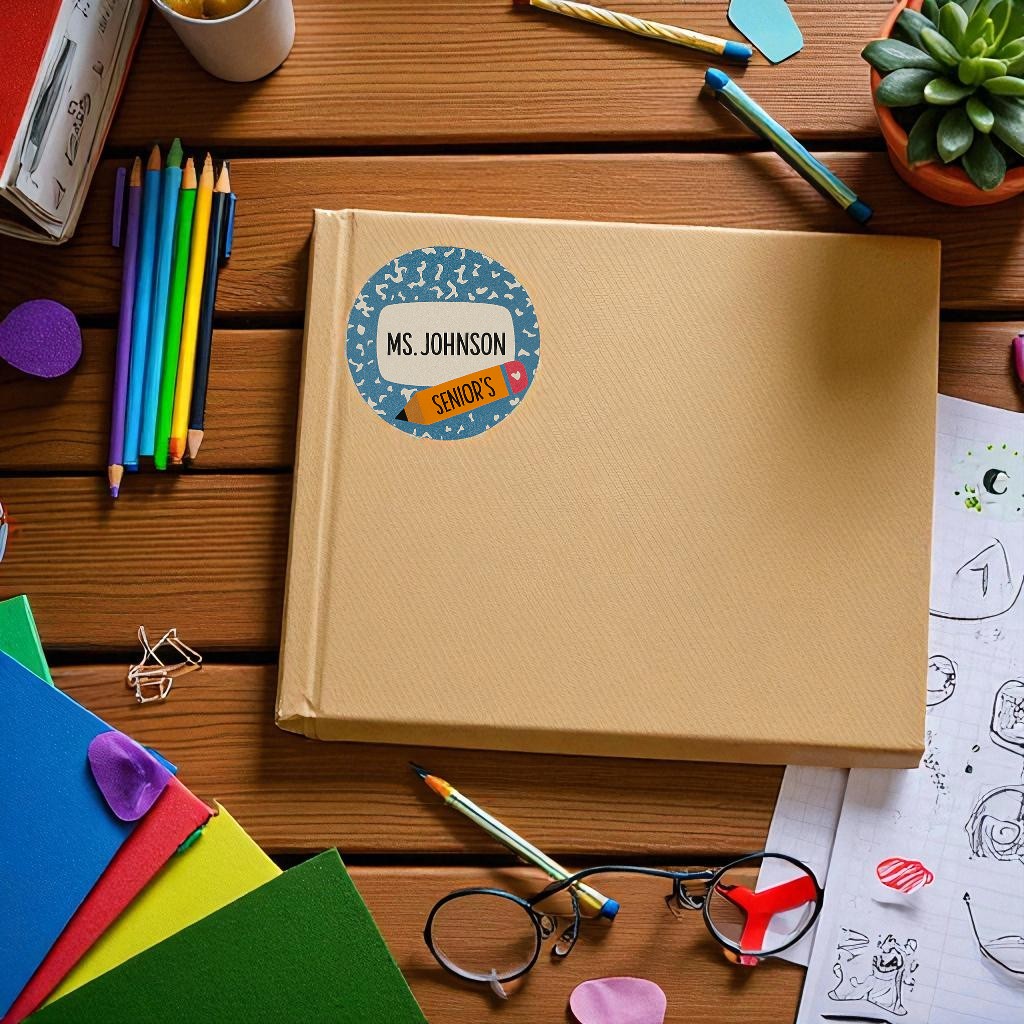 Glossy Notebook Name Sticker