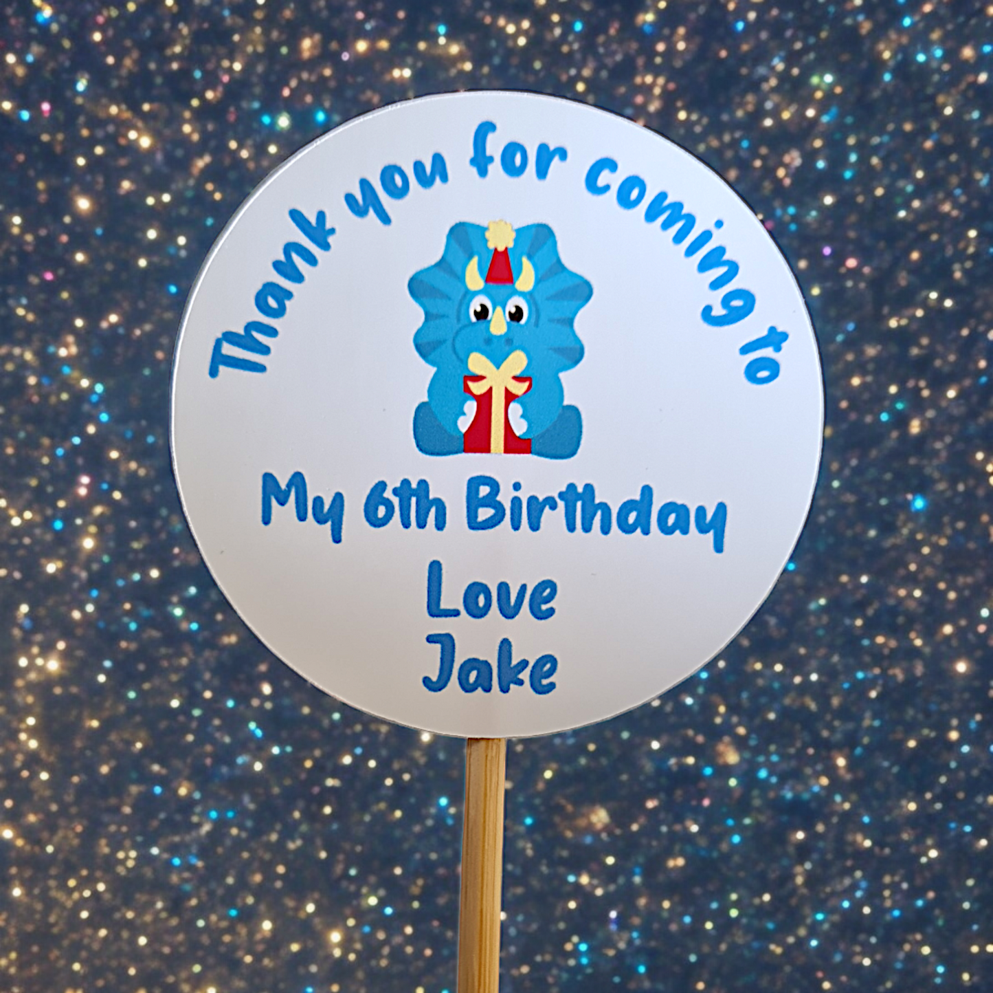 Birthday Stickers Glossy- 2 sizes - (38mm & 48mm)