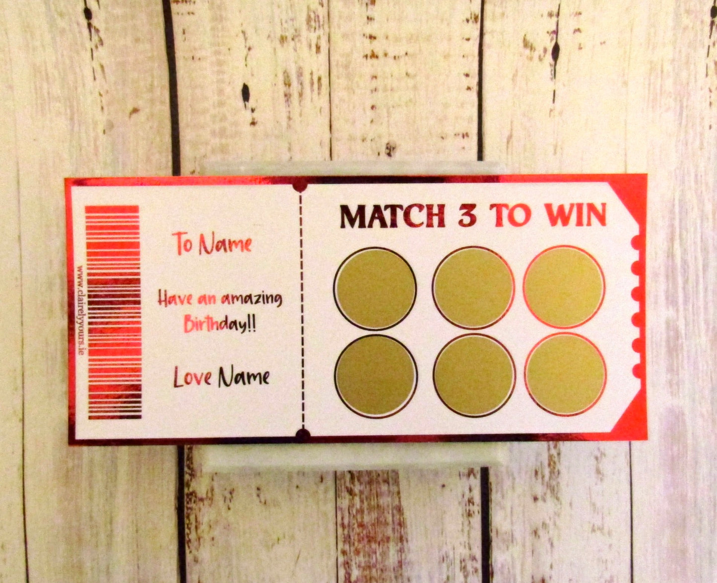 Personalised Scratch Card