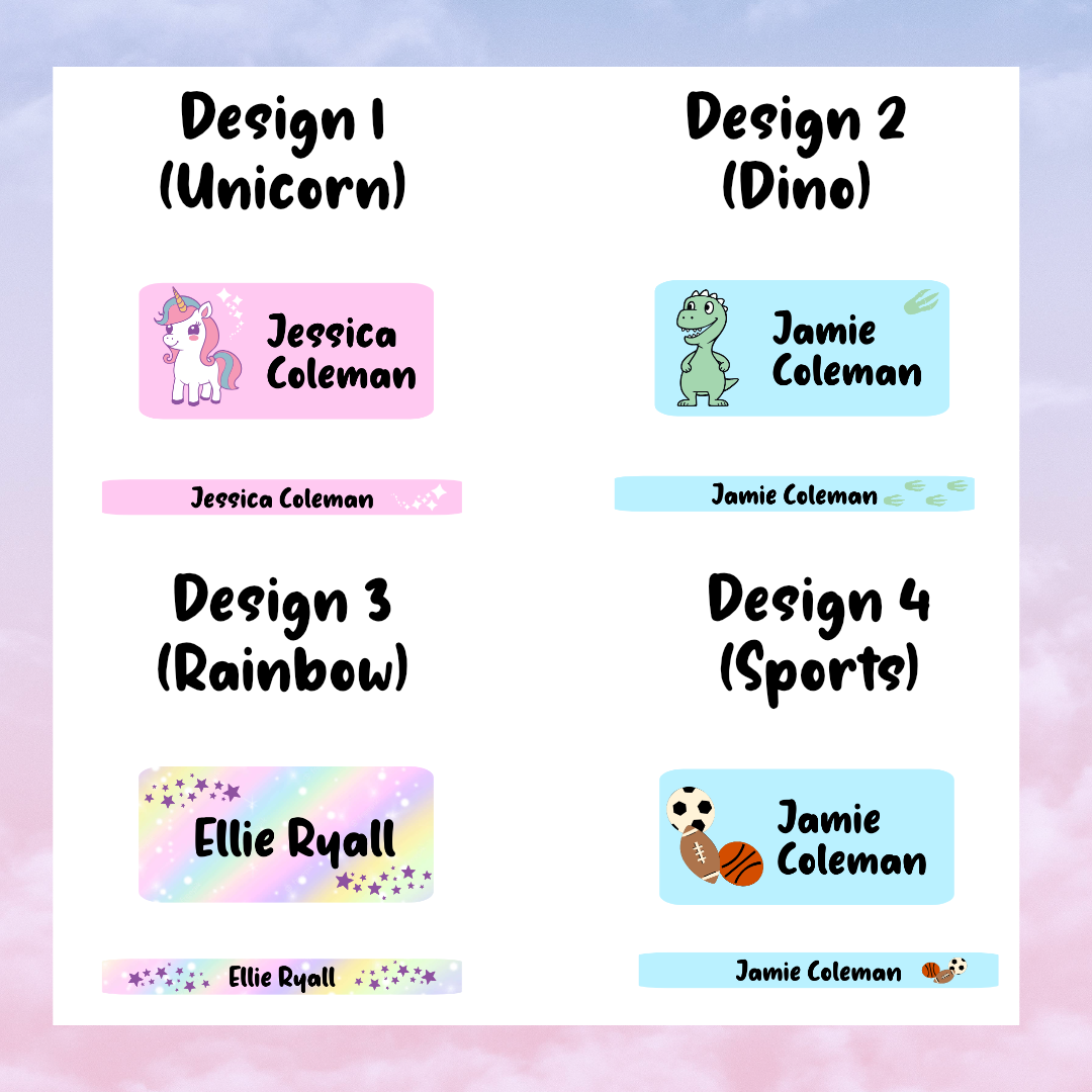 Name and Pen Sticker Set
