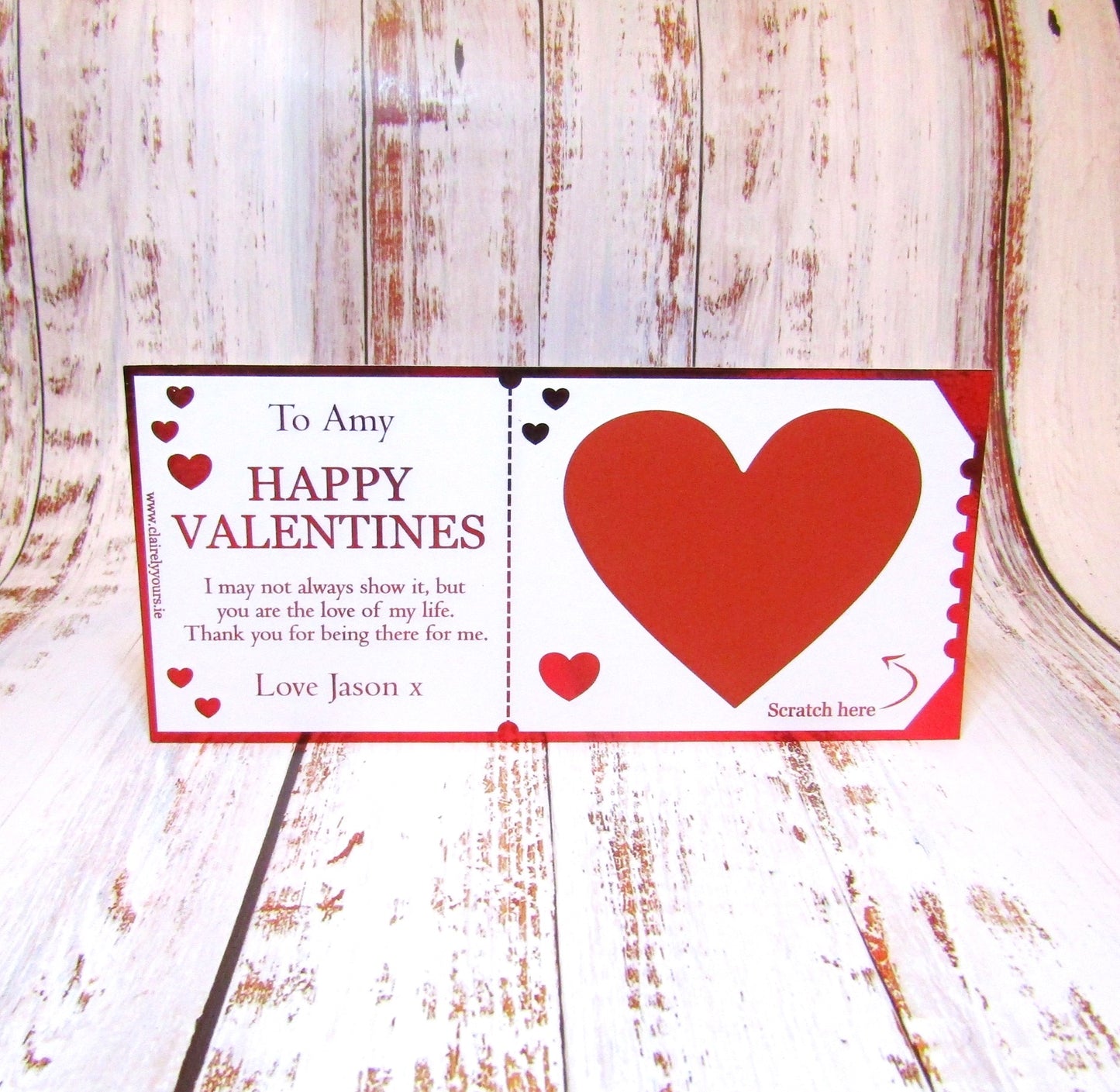 Valentines Scratch Card