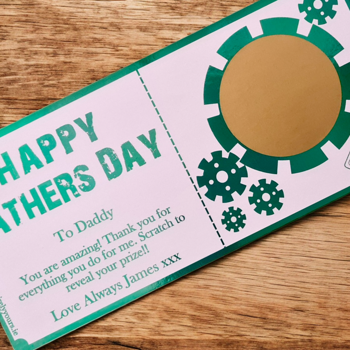 Father's Day Gears Scratch Card