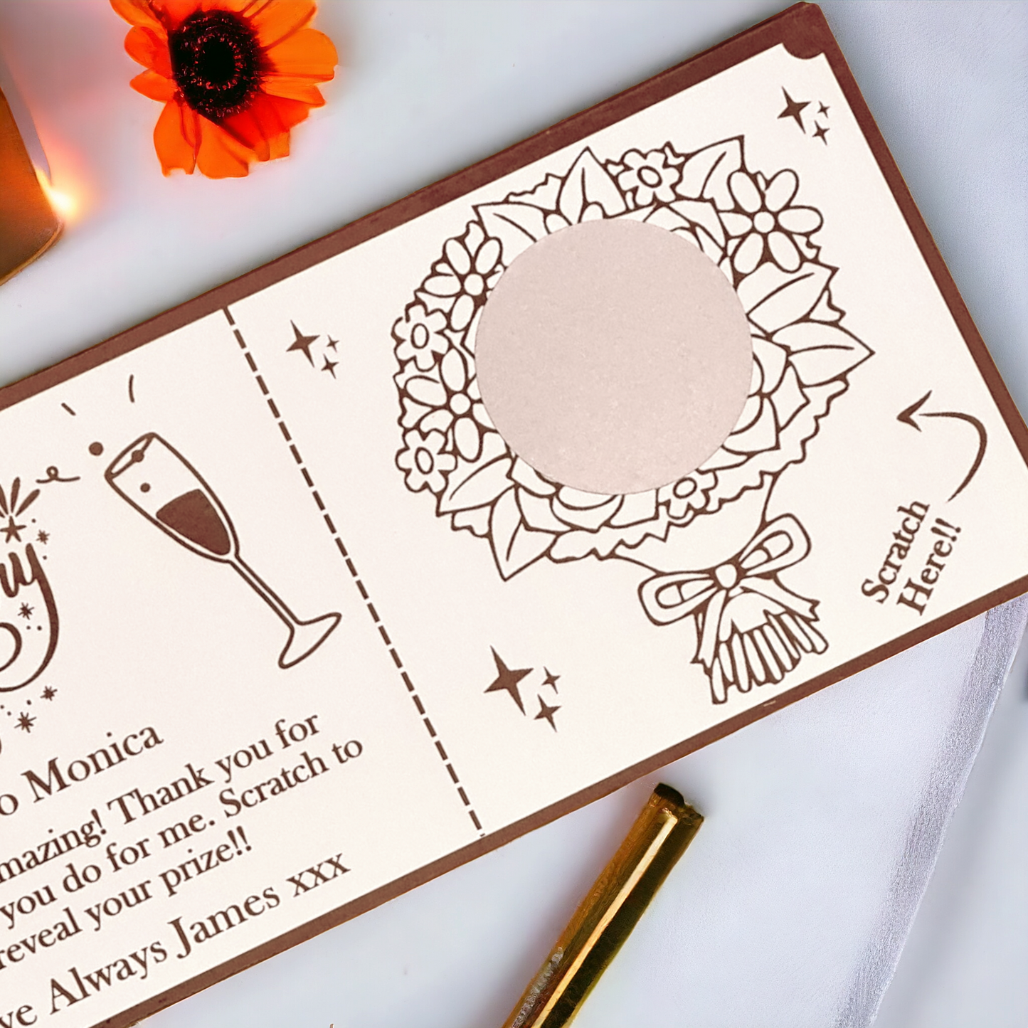 Anniversary Scratch Card