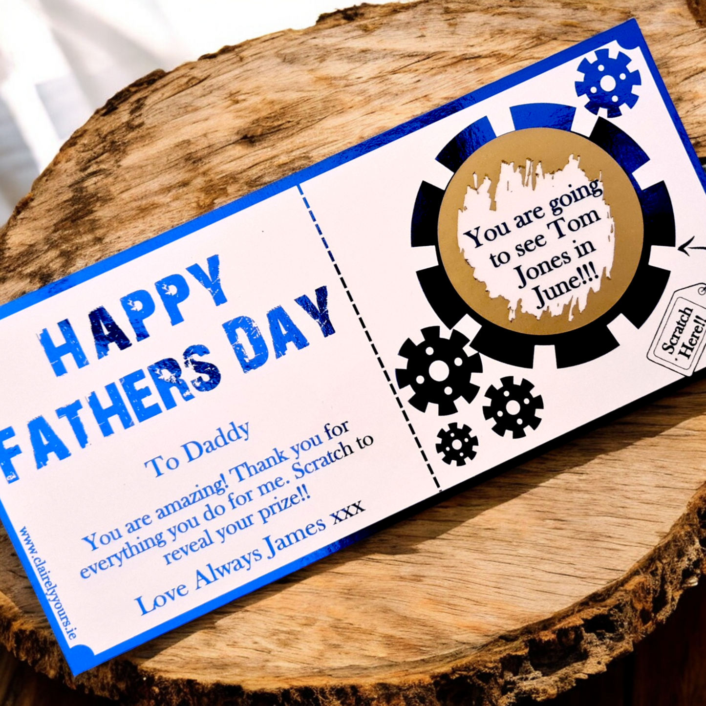 Father's Day Gears Scratch Card