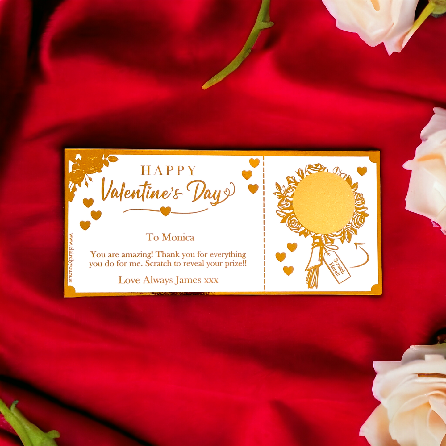 Valentine's Rose Bouquet Scratch Card
