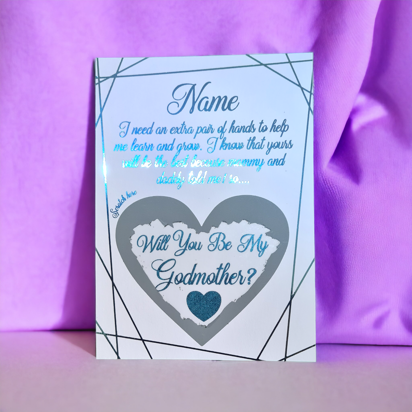 Will you be my Godmother/Father Scratch Card