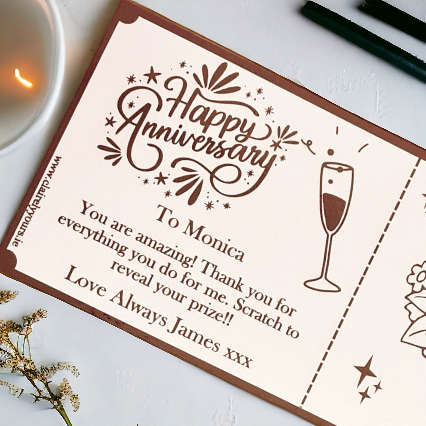 Anniversary Scratch Card