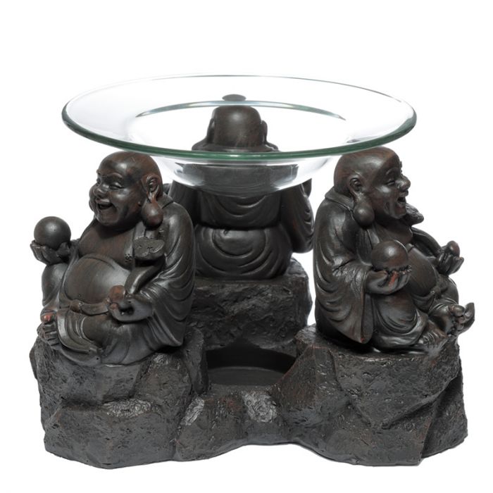 Peace of the East Wood Effect Chinese Buddha Wax Burner