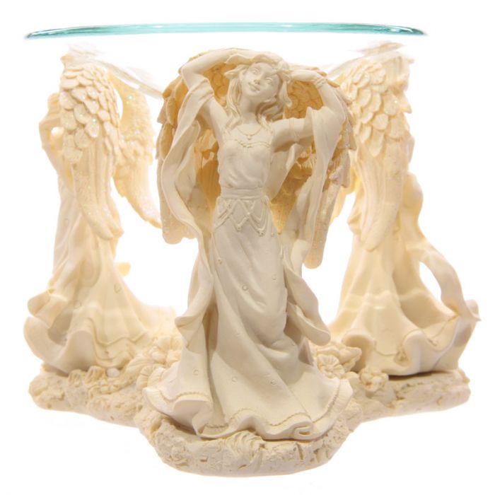 Cream Angel Figurine Wax Burner