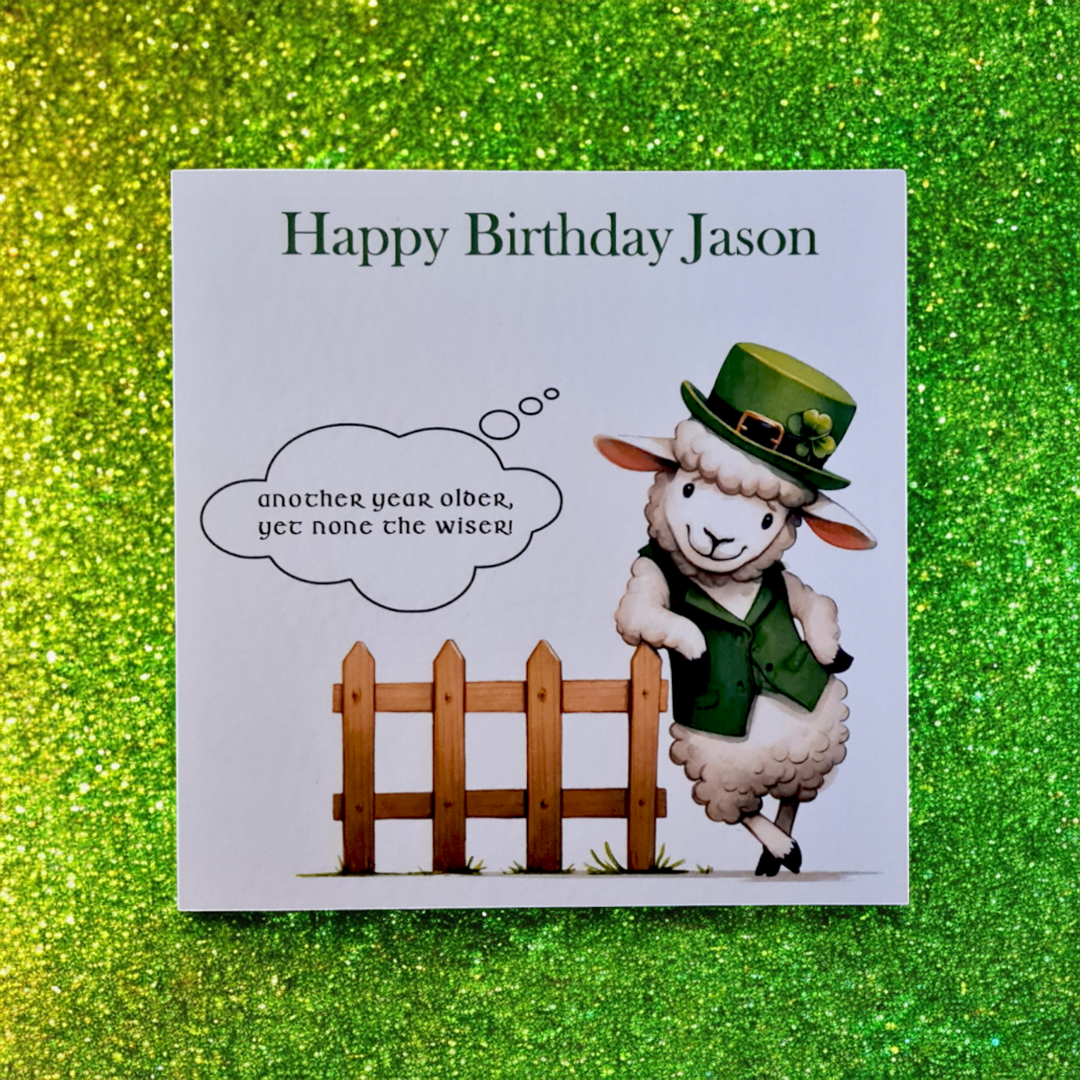 Funny Irish Sheep Birthday Card