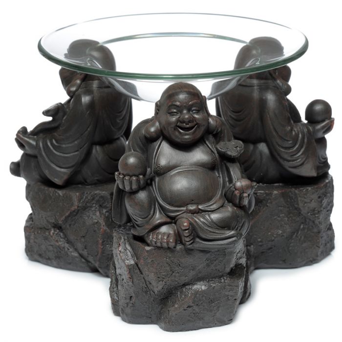 Peace of the East Wood Effect Chinese Buddha Wax Burner