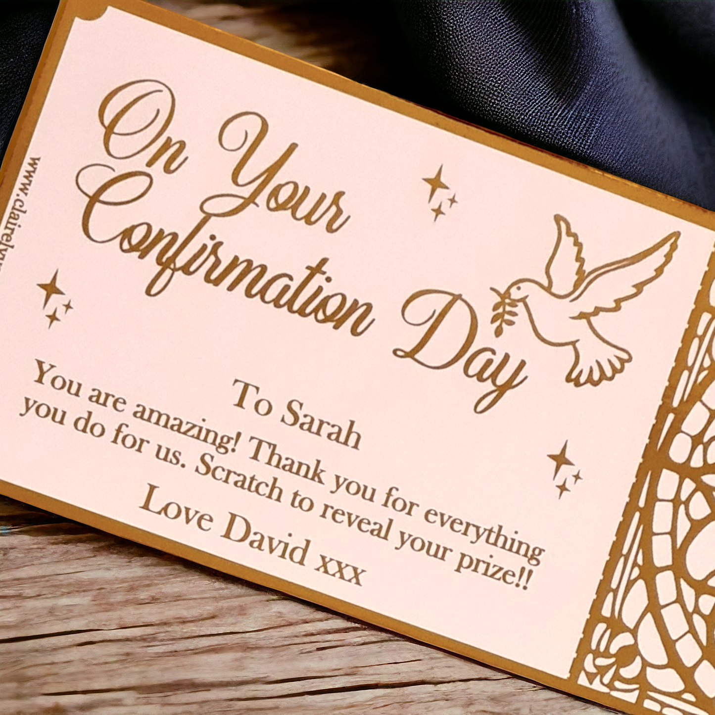 Confirmation Scratch Card