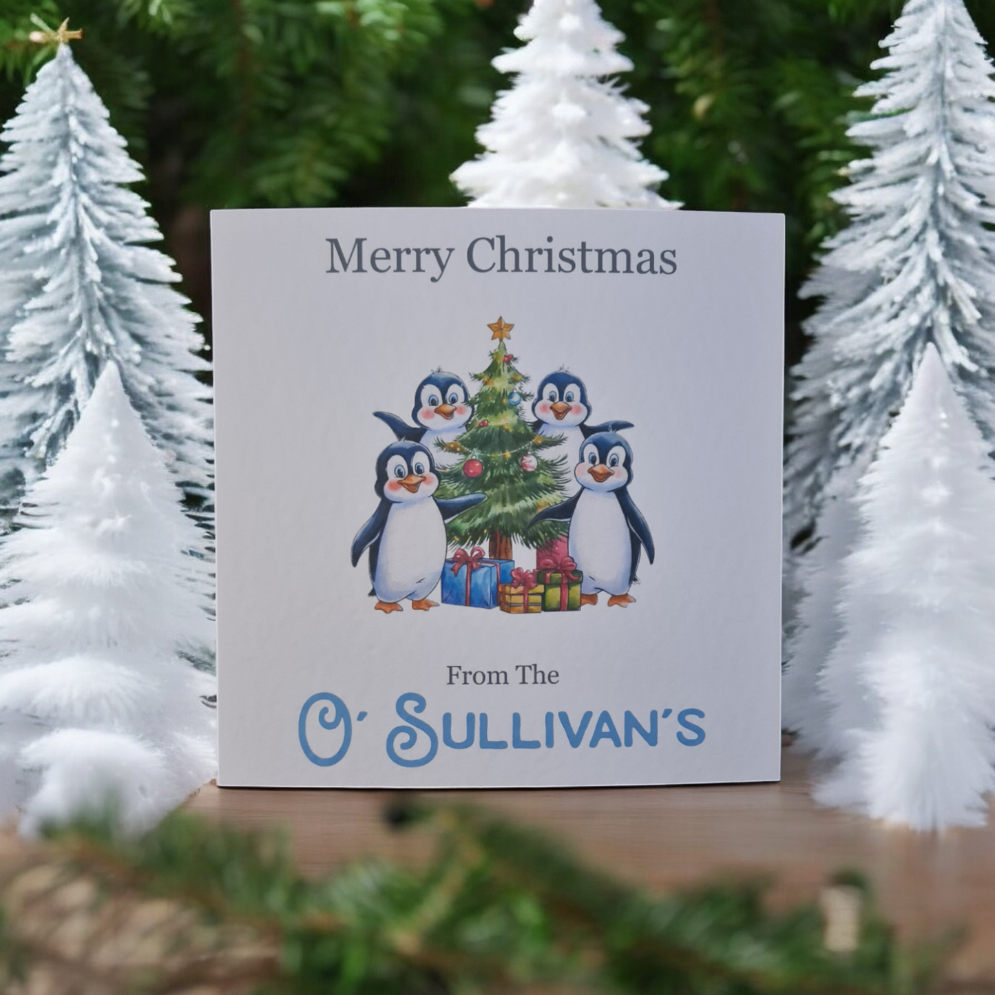 Christmas Family Name Card