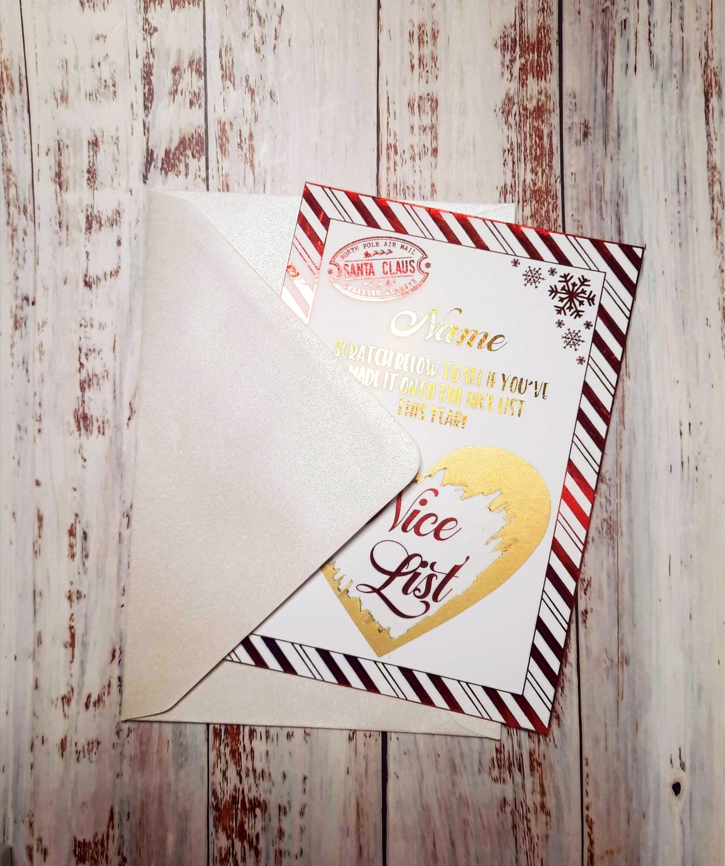 Nice or Naughty list Scratch Card