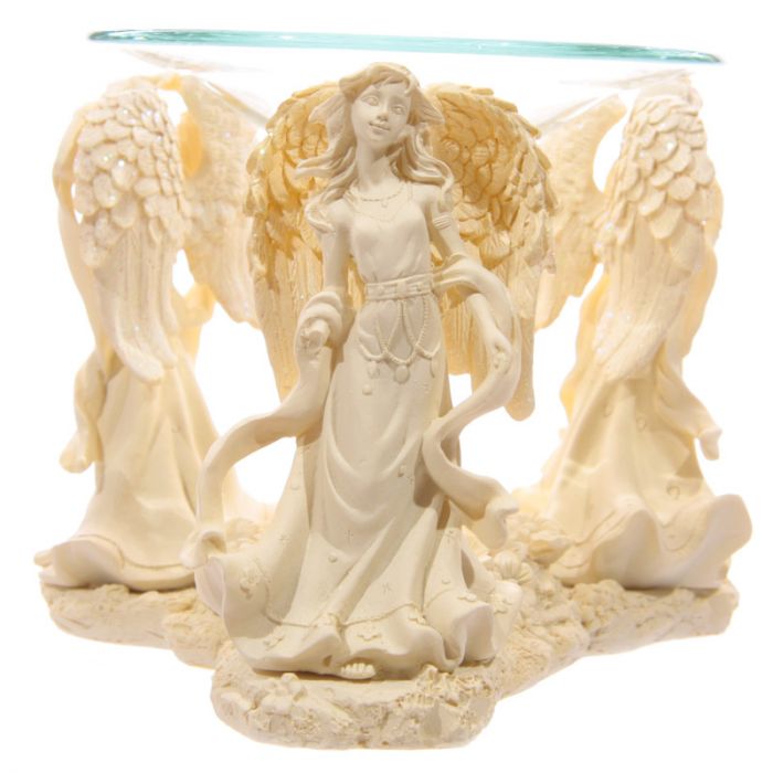 Cream Angel Figurine Wax Burner