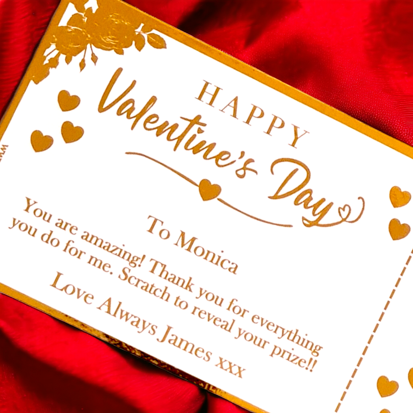 Valentine's Rose Bouquet Scratch Card