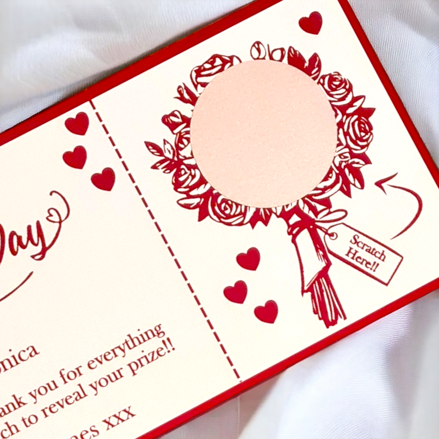 Valentine's Rose Bouquet Scratch Card