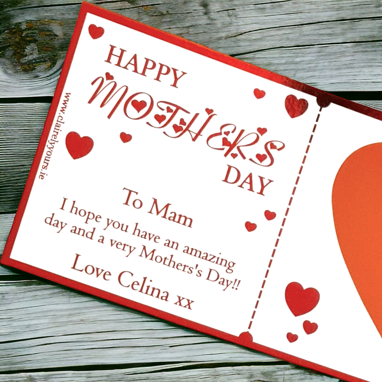 Mother's Day Heart Scratch Card
