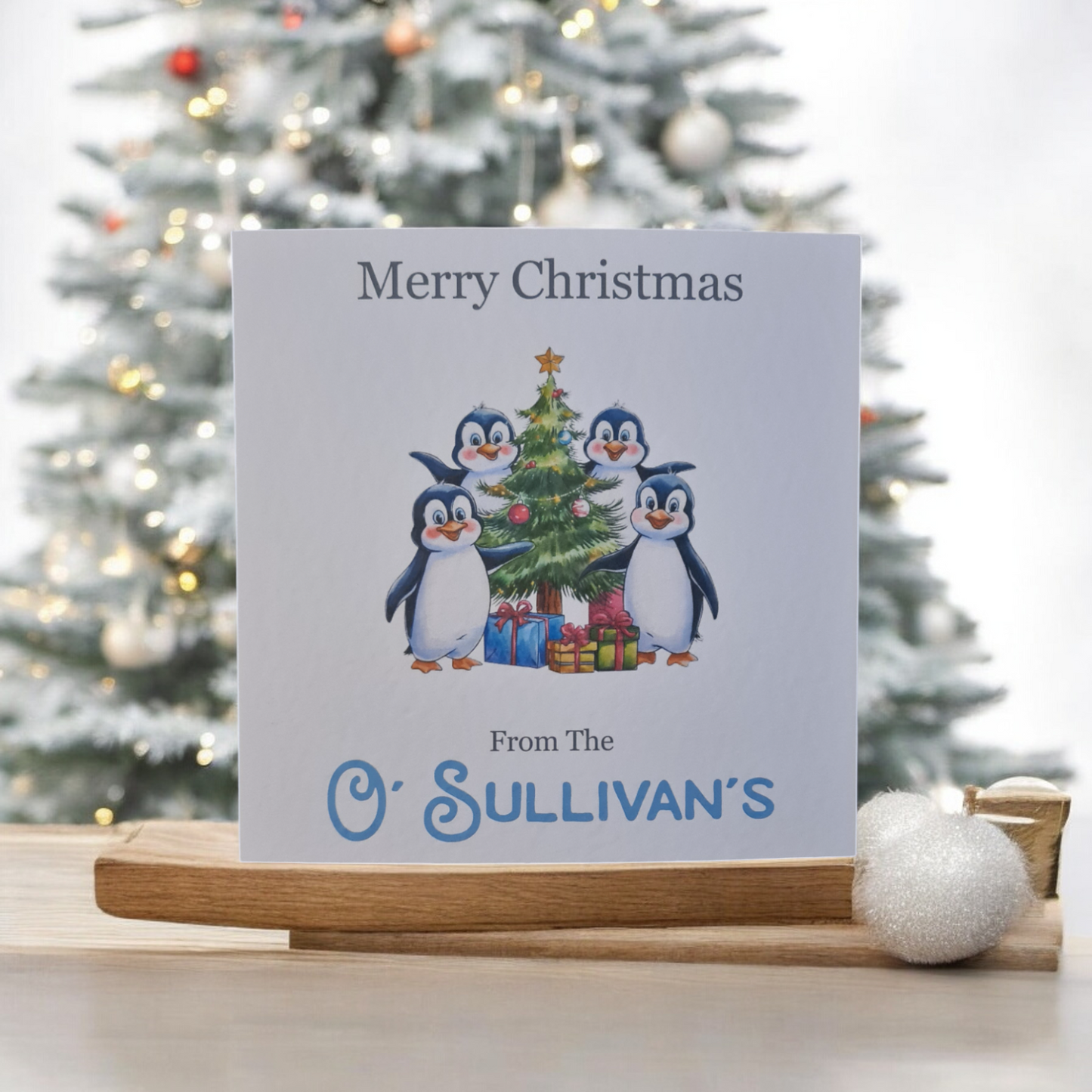 Christmas Family Name Card