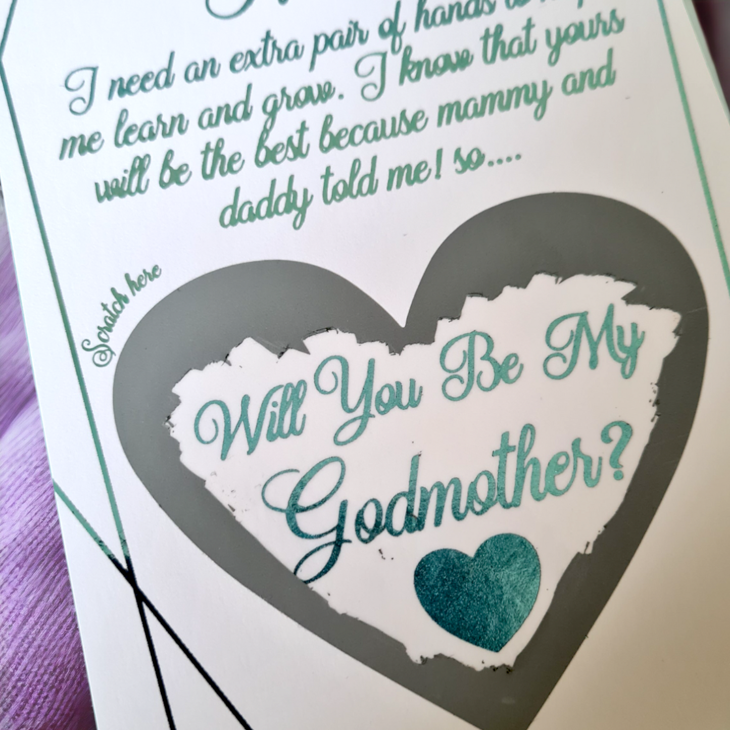 Will you be my Godmother/Father Scratch Card