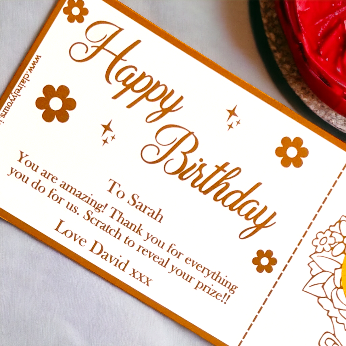 Birthday Bouquet Scratch Card