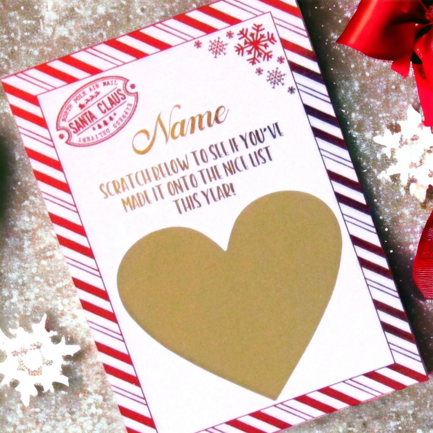 Nice or Naughty list Scratch Card