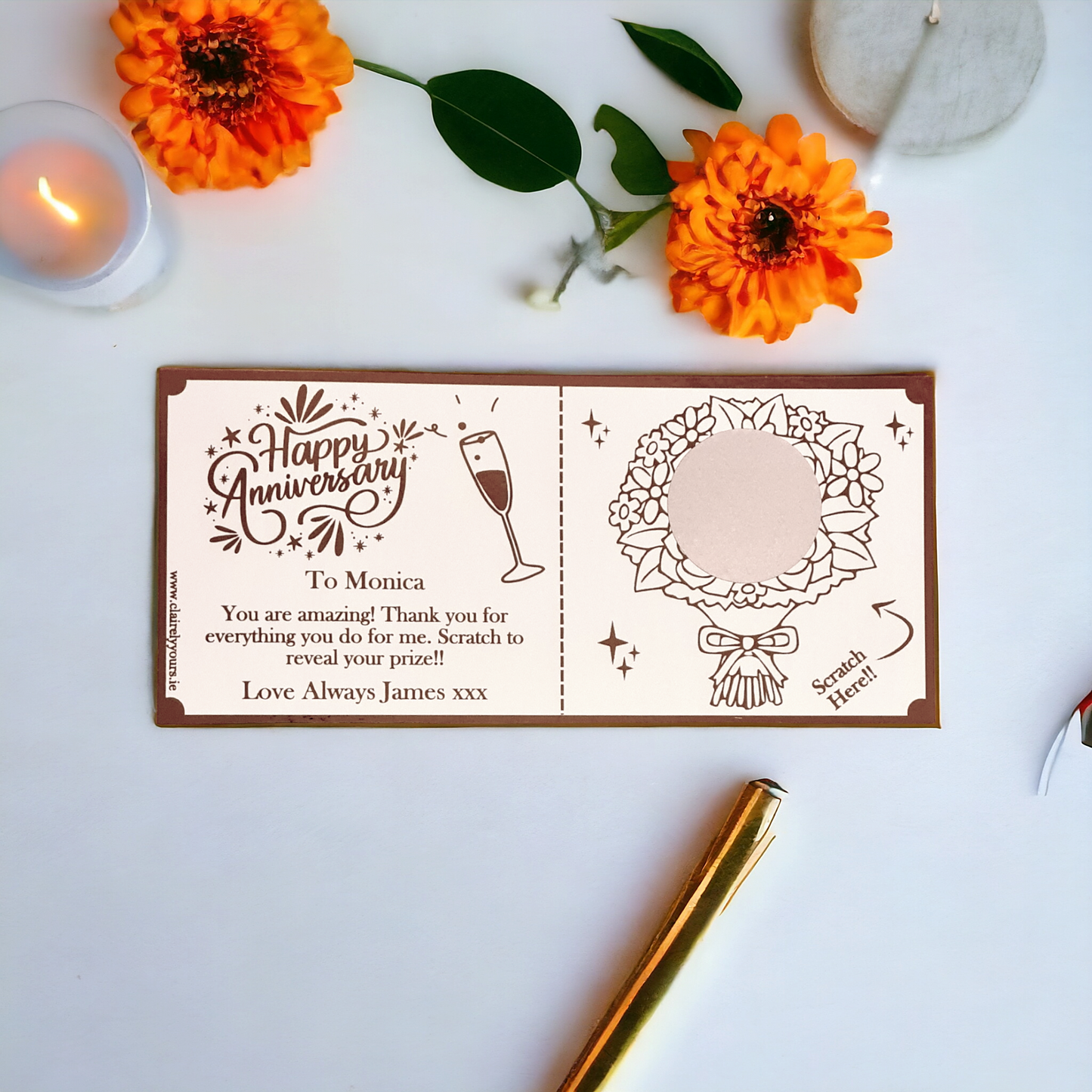 Anniversary Scratch Card