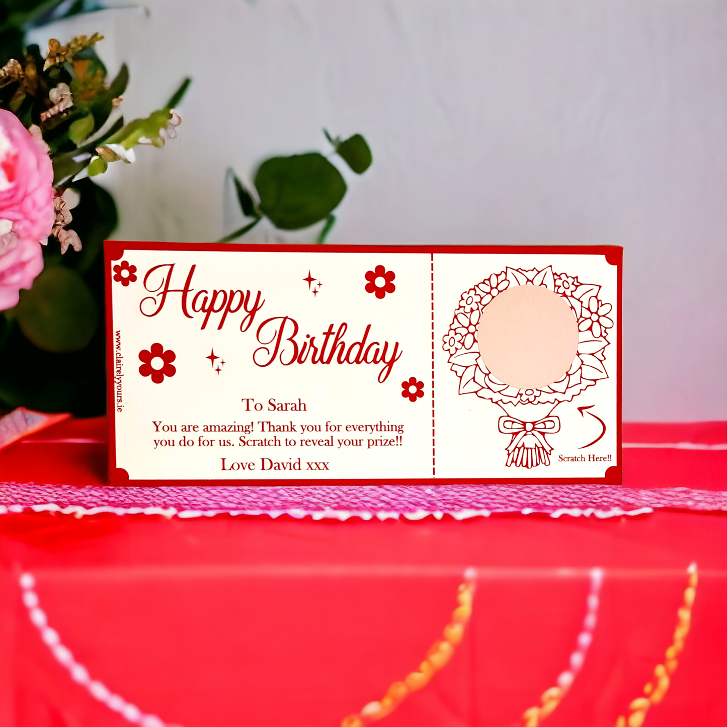 Birthday Bouquet Scratch Card