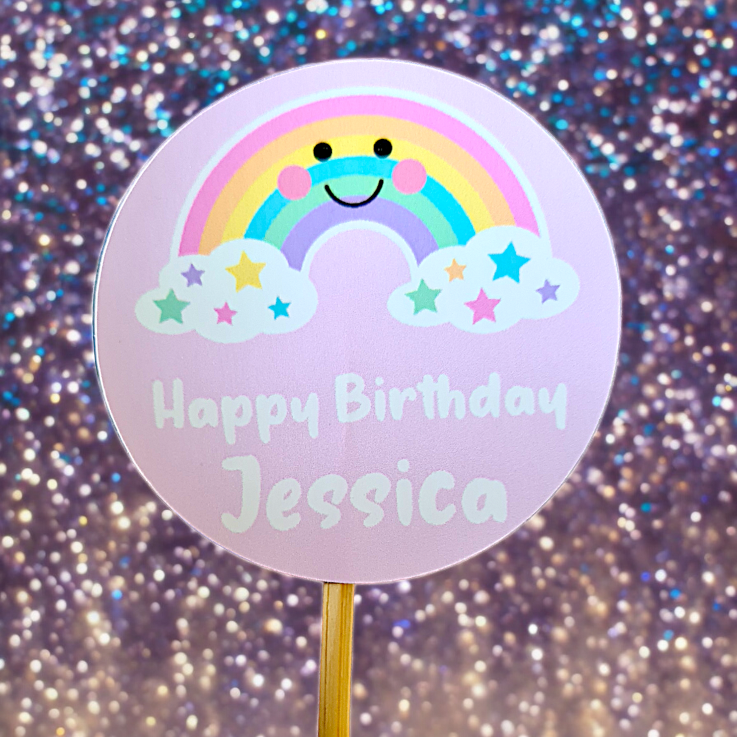 Birthday Stickers Glossy- 2 sizes - (38mm & 48mm)