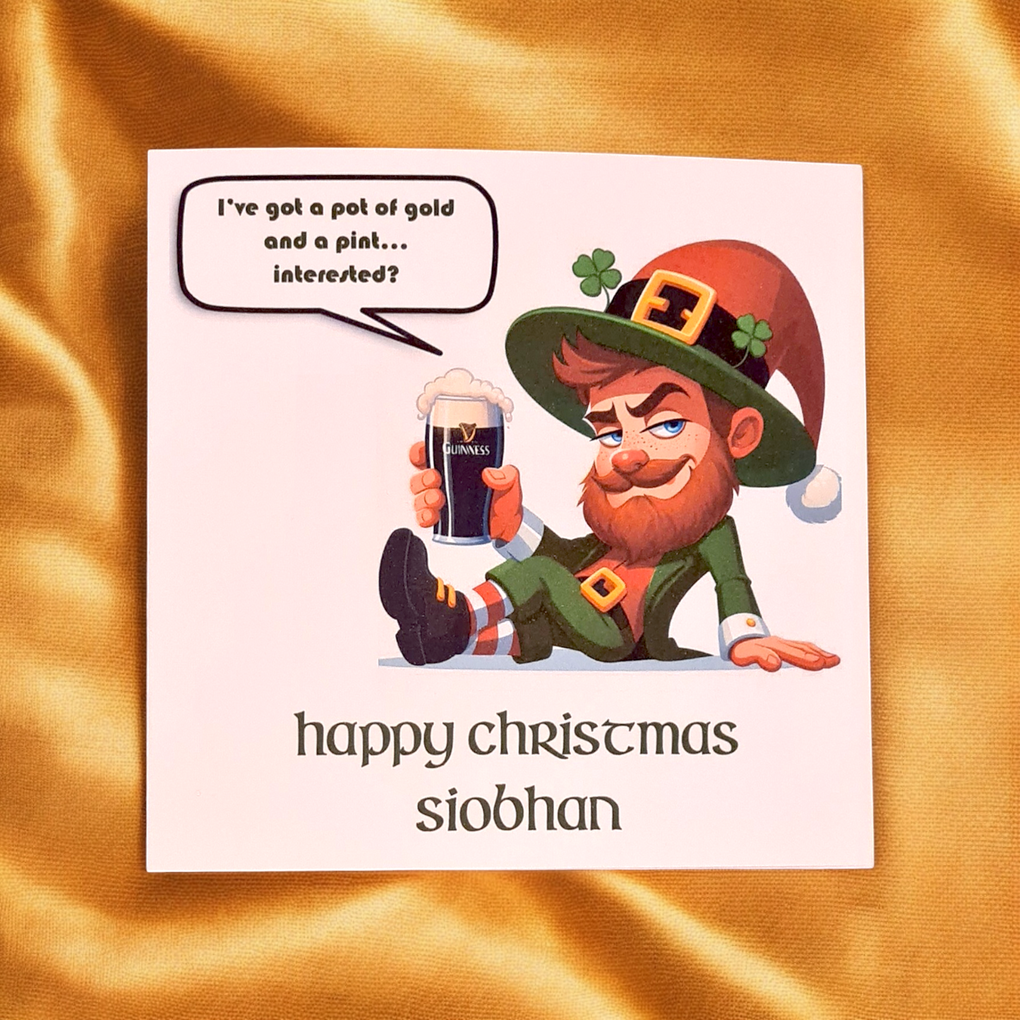 Leprechaun Christmas Card