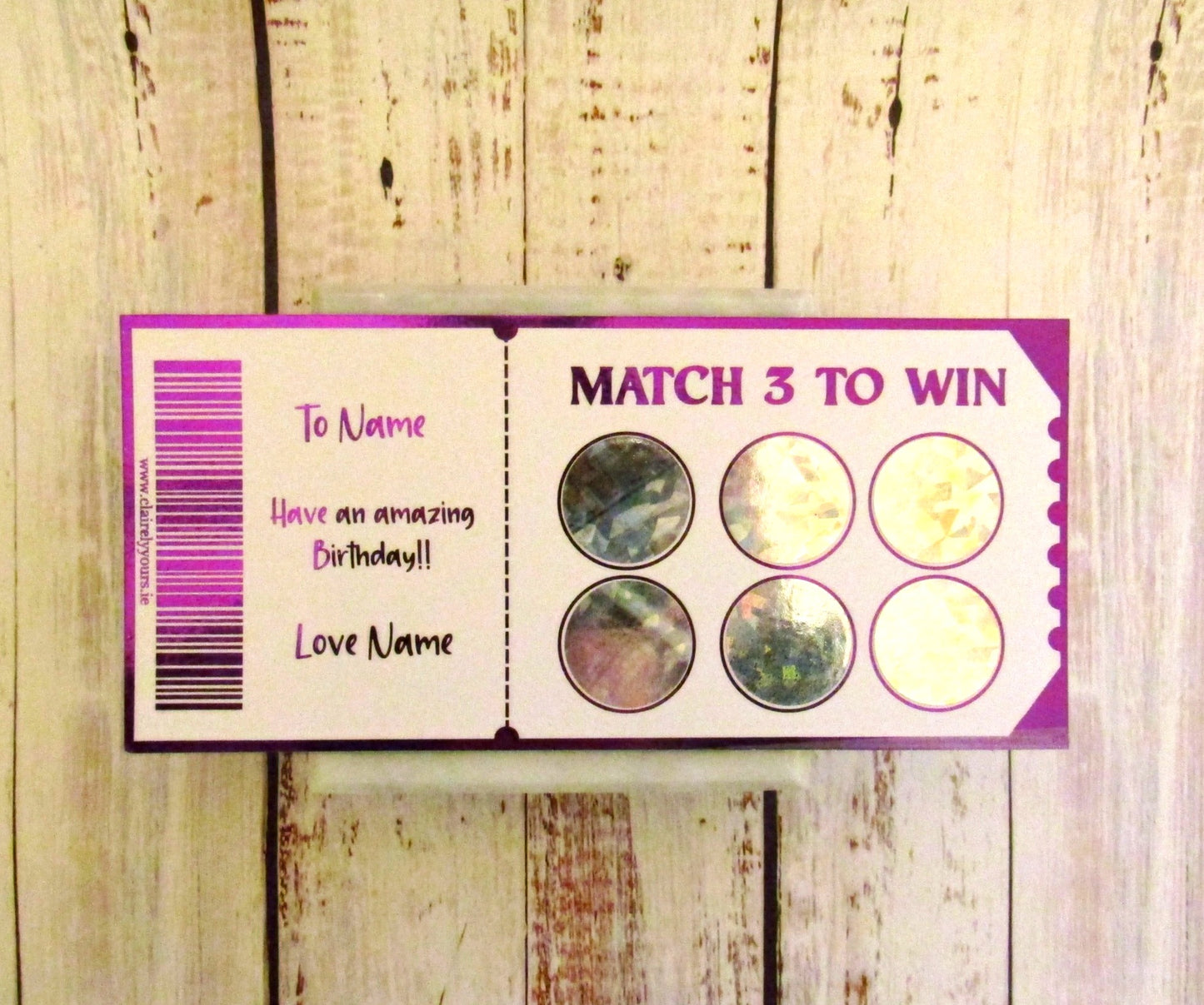 Personalised Scratch Card