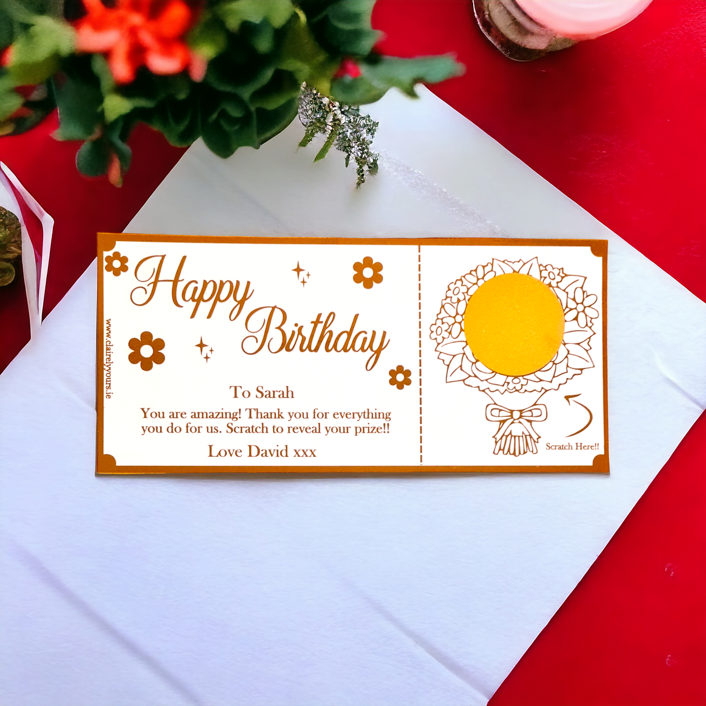 Birthday Bouquet Scratch Card