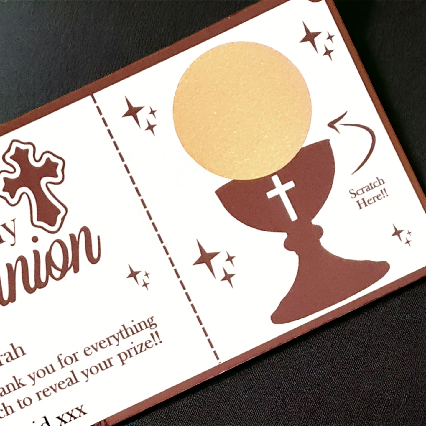 Communion Scratch Card