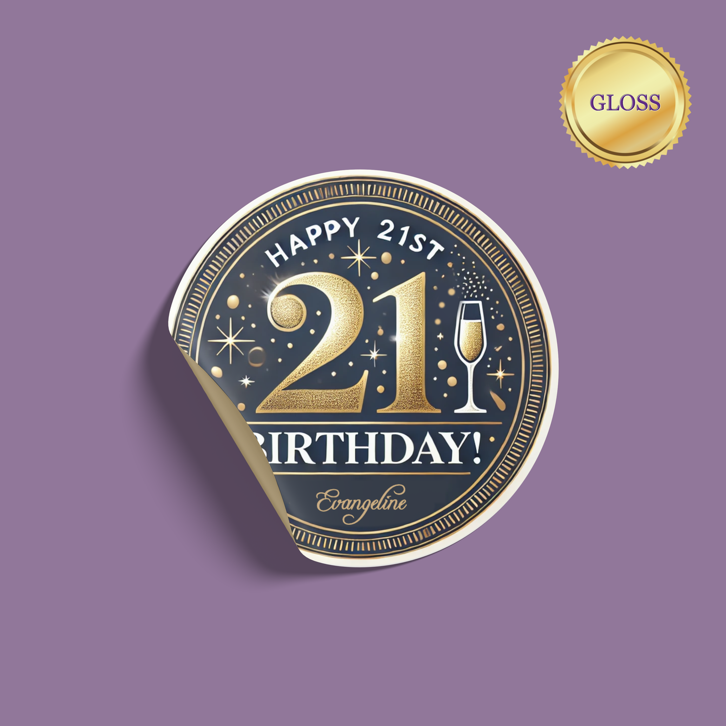 21st Birthday Sticker (30 Stickers)