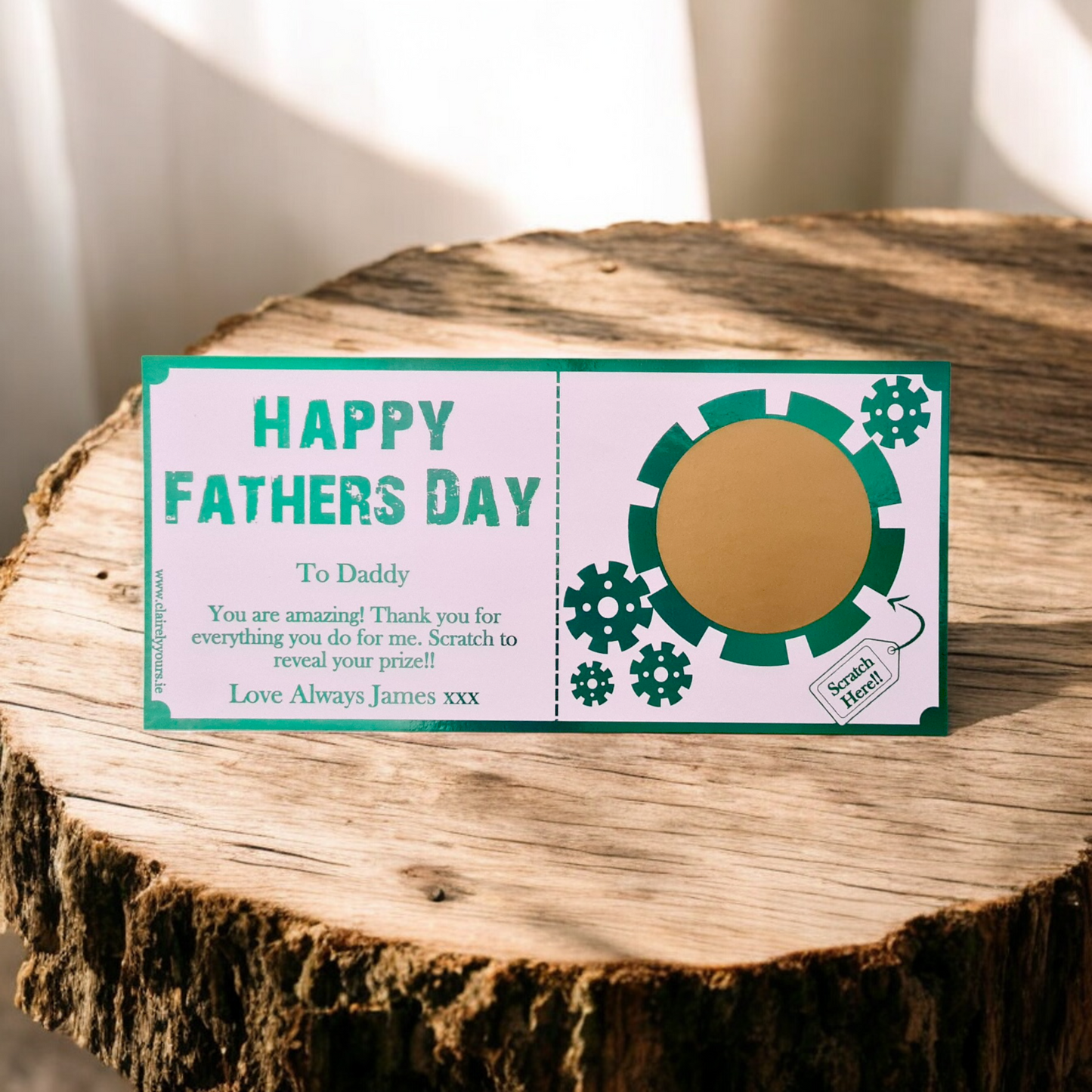 Father's Day Gears Scratch Card