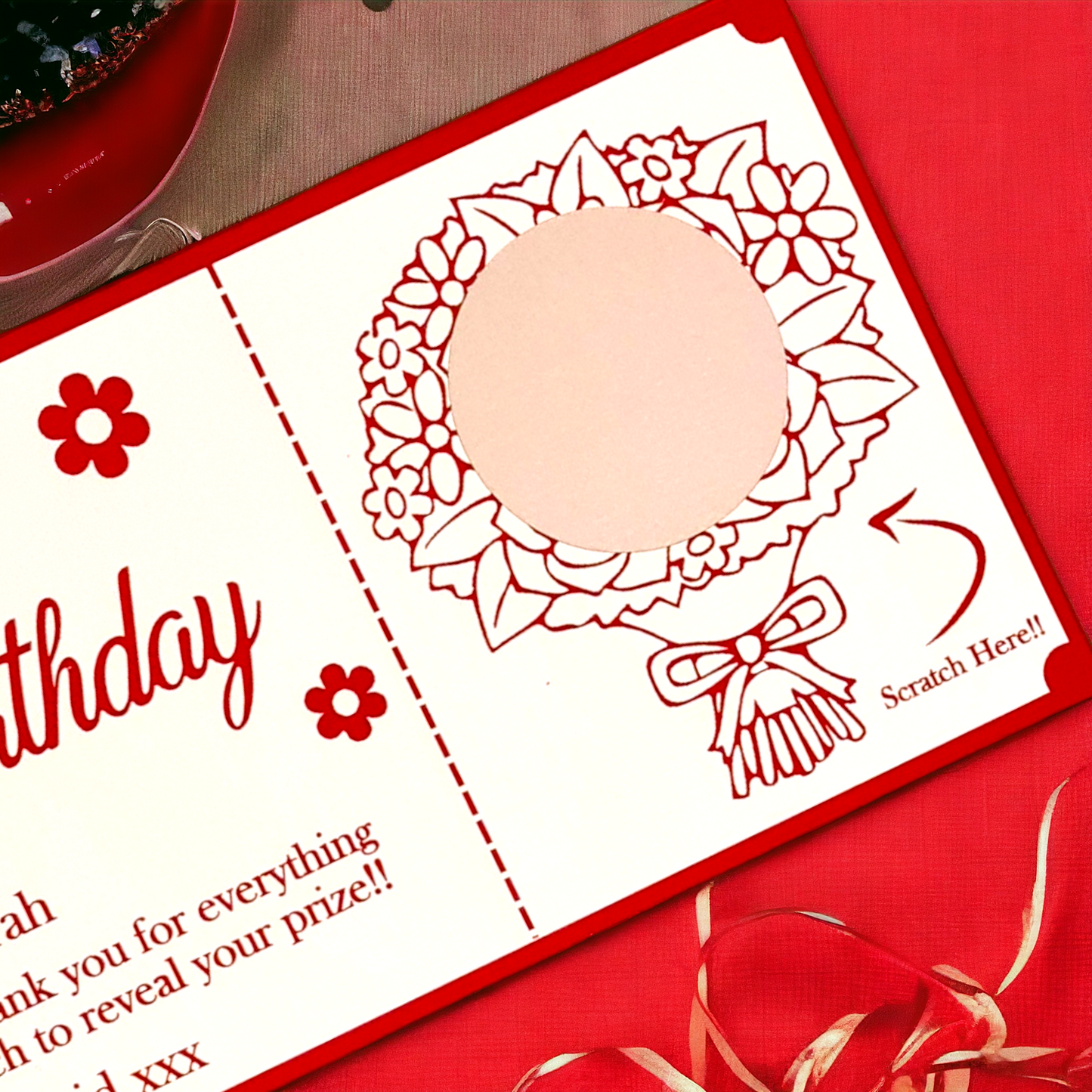 Birthday Bouquet Scratch Card