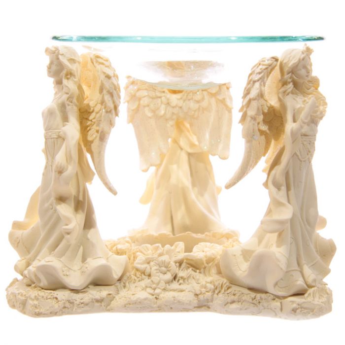 Cream Angel Figurine Wax Burner