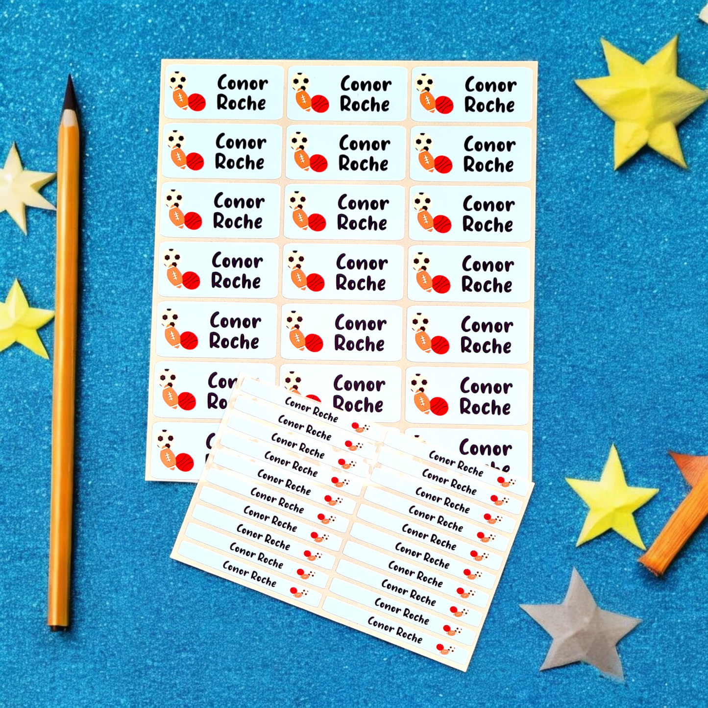 Name and Pen Sticker Set