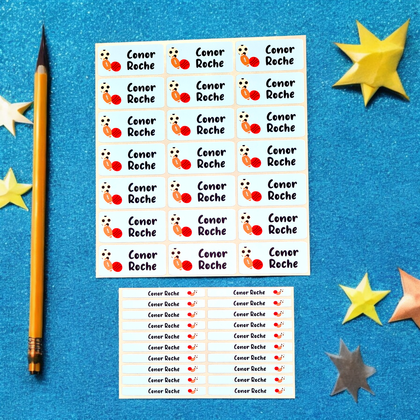 Name and Pen Sticker Set