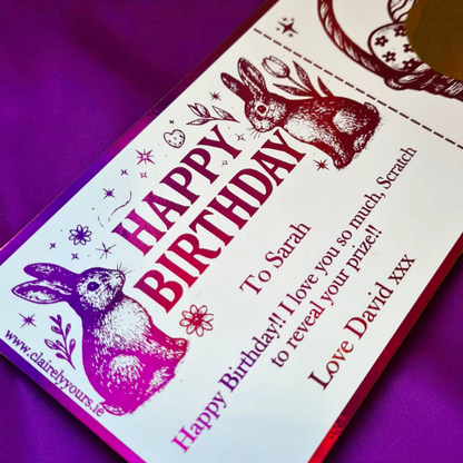 Easter Themed Birthday Scratch Card