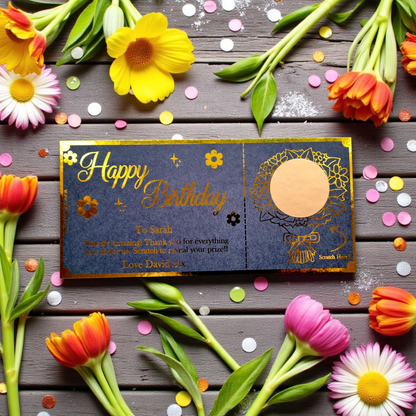 Birthday Bouquet Scratch Card