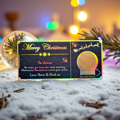 Christmas Snow Globe Scratch Card