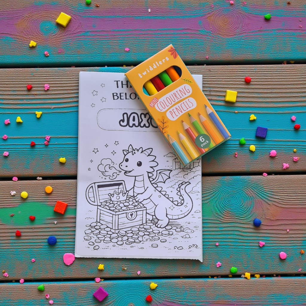 Personalised Knight & Dragon Party Activity Packs – Party Bag Fillers