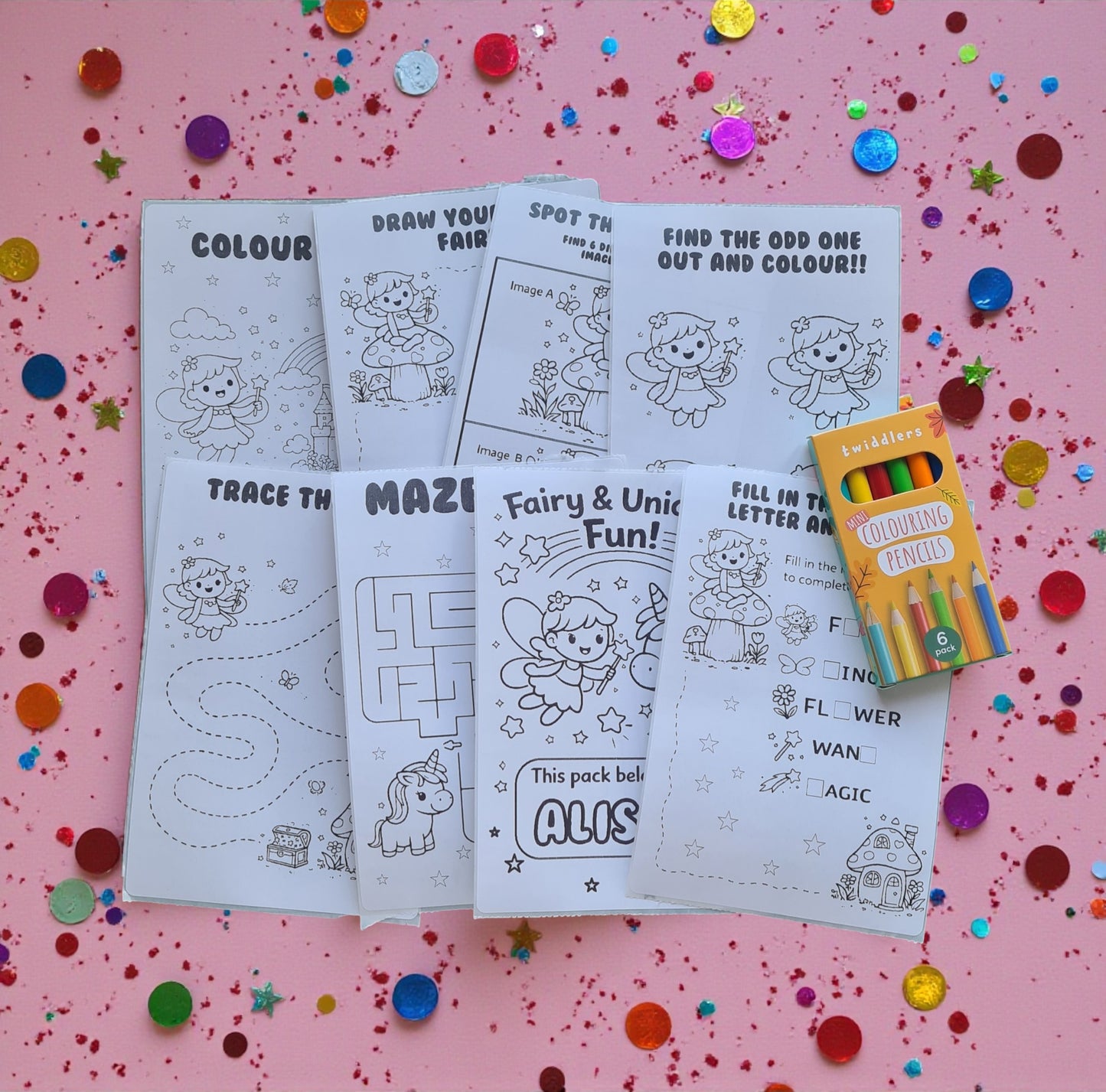 Personalised Princess Party Activity Packs – Party Bag Fillers