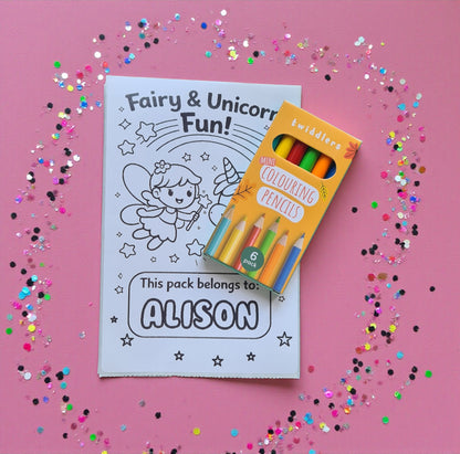 Personalised Princess Party Activity Packs – Party Bag Fillers